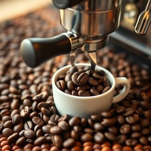 Selection of Italian coffee beans and espresso makers