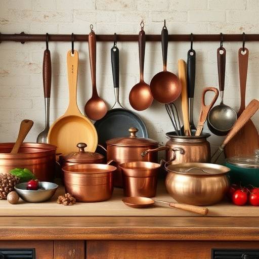 Selection of Italian kitchenware and cooking utensils