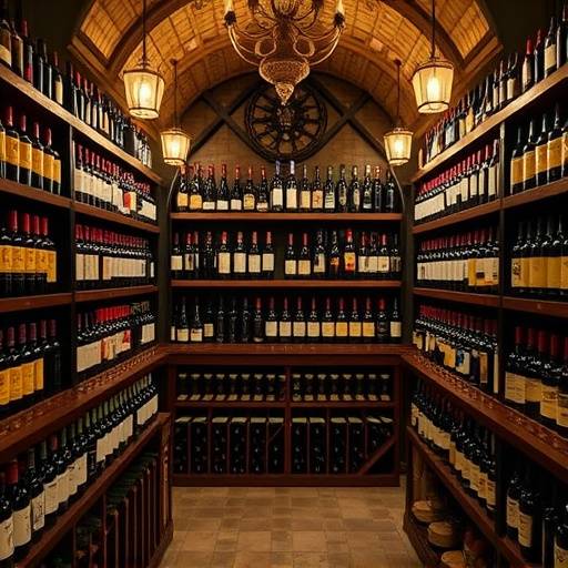 Variety of Italian wines and spirits